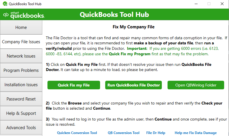 Quickbooks Company File Issue